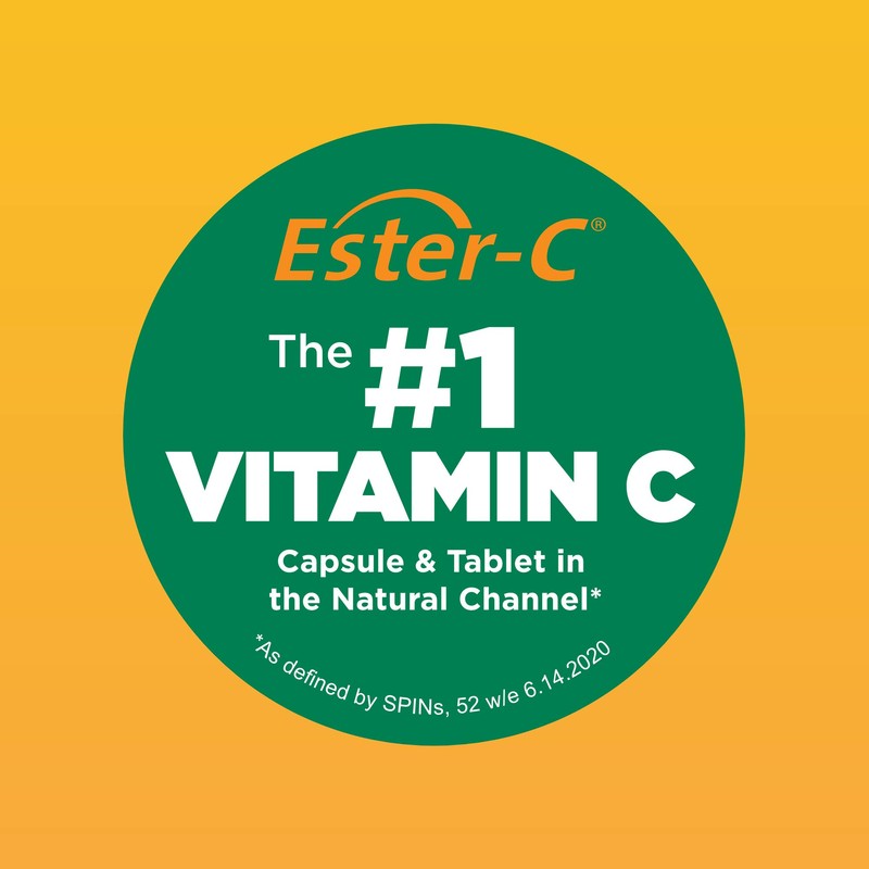 Ester-C with Citrus Bioflavonoids Capsules - 24-Hour Immune Support, Gentle