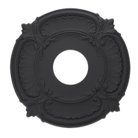 PATIKIL Ceiling Medallion, 12" OD x 4" ID PU Decorative Ceiling Light Medallion Chandelier Medallion Classical Ceiling Light Cover Plate for Ceiling Light Fixtures Fans, Black