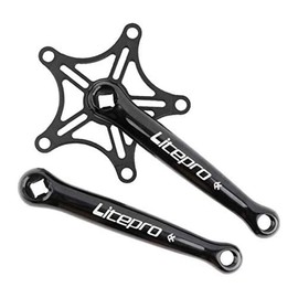 London Craftwork Crankarm Set For BROMPTON Crankset Lightweight in BLACK For Dahon Birdy Bikes