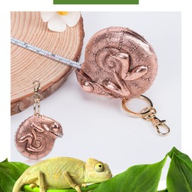 SaiDian 1Pcs Portable Chameleon Tape Measure Ruler Retractable Measure Tape Keychain Metric Measuring Tape 2m/6.5ft (Rose Gold)