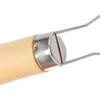 Button Hook and Zipper Pull Assist Tool with Wooden Handle