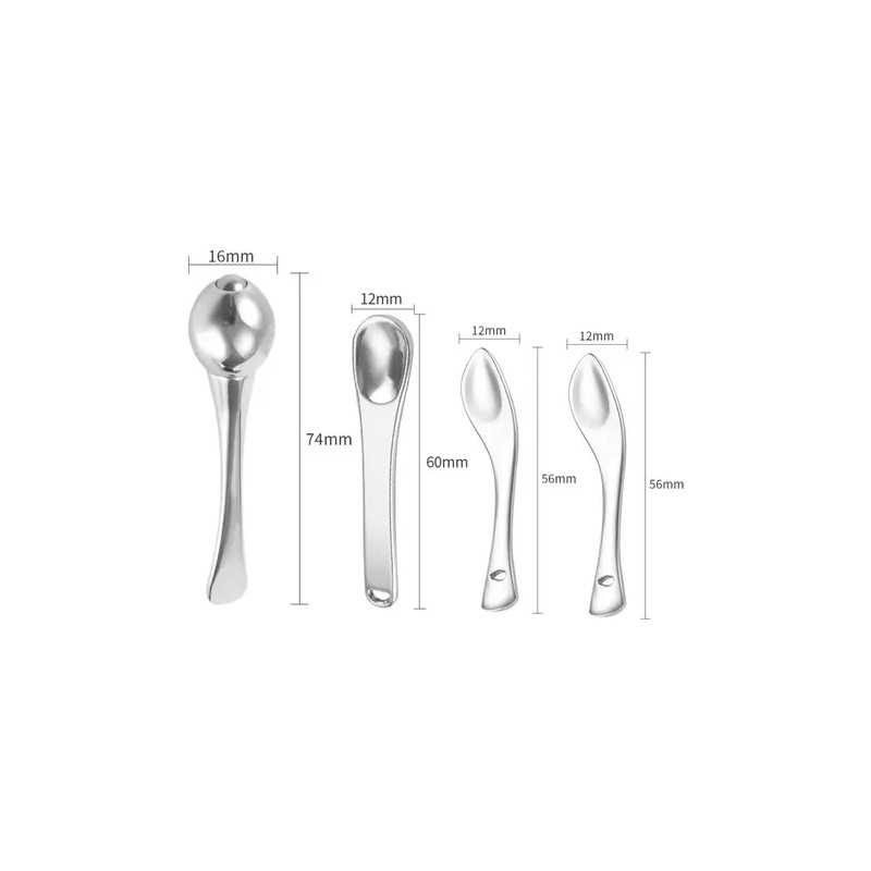 Mini Espátula Cosmética 4 Pzs Cuchara De Belleza