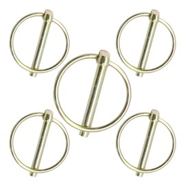 CEEYSEE 5pcs Folding Cotter Pins 6mm x 45mm Folding Pin Folding Pins for Trailers, Trucks, Tractors, Dumppers, Farm, Lawn Mower (O6mm x 45mm)