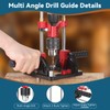 Bvomheez Portable Drill Guide, Multi Angle Drill Guide for Straight