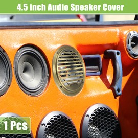 ACROPIX Universal 4.5" Car Speaker Grills Cover Round 4.5 Inch Audio Speaker Subwoofer Guard Protector Case with Mounting Screws ABS Bronze Tone - Pack of 1