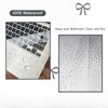 Clear Green Ivy Leaves Shower Curtain Liner, Transparent Plastic Nature