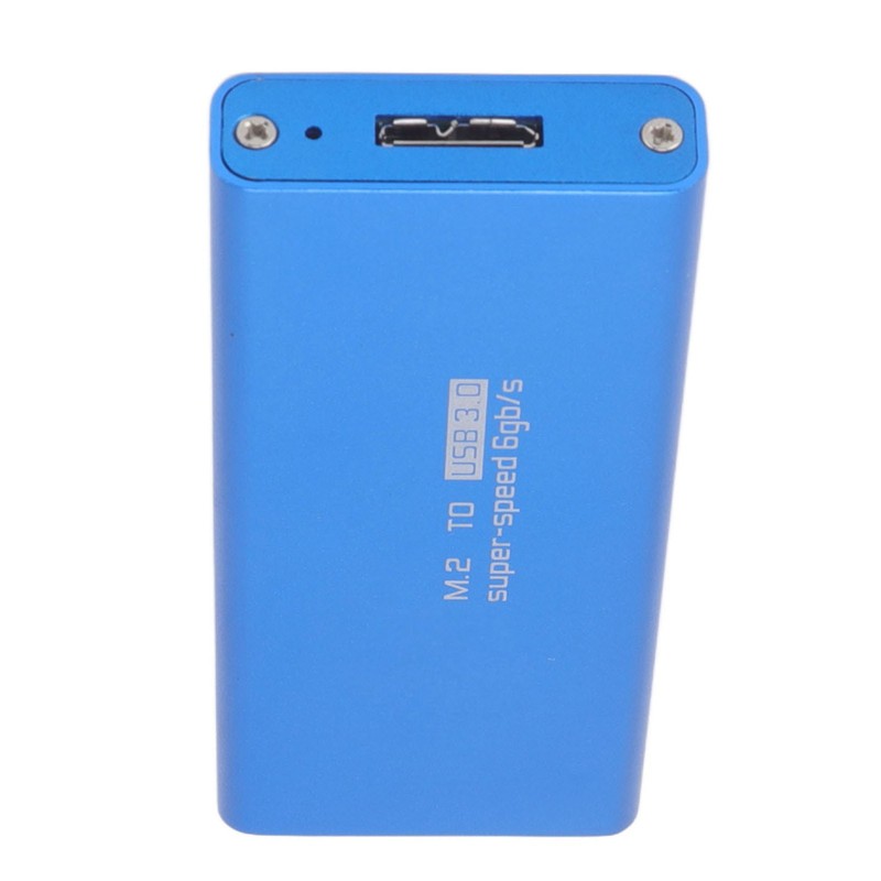MSATA to USB3.0 Enclosure Adapter Case 6Gbps Blue MSATA SSD