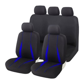 BESULEN Car Seat Covers, Waterproof Durable Automotive Seat Cover for Women Men, 5 Seats Full Set Front and Back Rear Seat Protector with Backrest, Universal for SUV, Truck, RV and More（Blue）