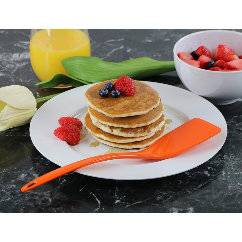 6 Piece Durable Melamine Spatula Set,Orange