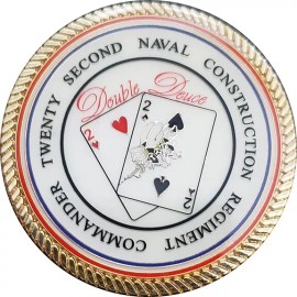 Twenty Second Naval Construction Regiment Command Flat ~ 2" x 3 mm thick