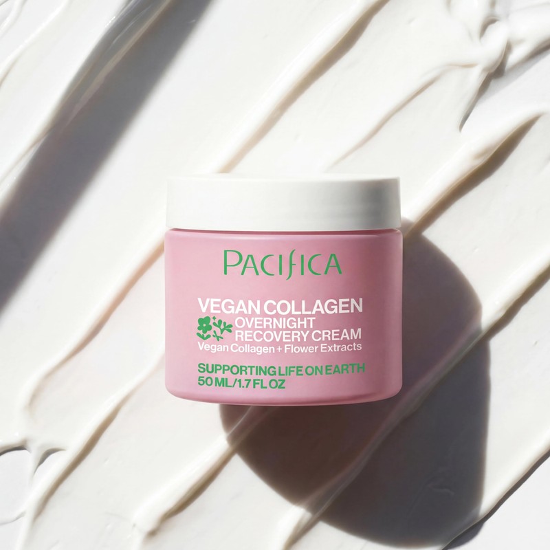 Pacifica Night Face Cream - Vegan Collagen Overnight Recovery Cream,
