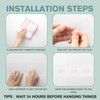 Qiic 4 PCS Shower Caddy Adhesive Replacement Hook, No Drilling