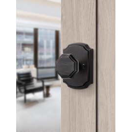 MRML Passage Oil Rubbed Bronze Door Knobs, Interior Hall Closet Vintage Door Knob Kitchen Pantry Door Knobs, Zinc Alloy Door Handle, 1 Pack