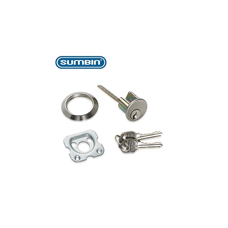 SUMBIN Jimmy Proof Night Latch for Front Door Silvery Color