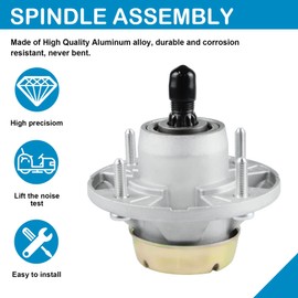 Dibanyou Lawn Mower Deck Spindle Assembly Fit for 48 inch 54 inch Deck John Deere X520 X500 X530 LT133 LT155 LT166 AM124498 AM131680 AM135349 AM144377,3 Pack