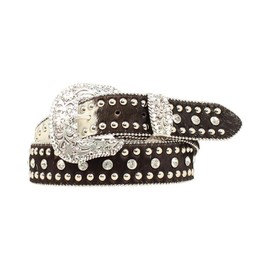 Nocona N3442062 Women's Rhinestone Belt Dark Brown X-Large