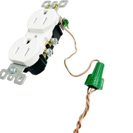 Winged Ground Wire Connectors Nuts with Hole 50 pcs Green Wire Connector Electrical Wire Caps, UL Listed Electrical Ground Nuts for 14-10 Awg