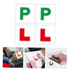 ABOOFAN 4pcs Car Magnets Red Learner Driver Signs Easy Stick