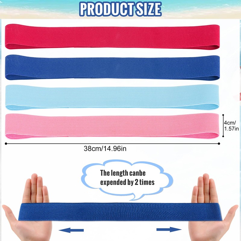 4 Pack Towel Bands for sun Loungers,Elastic Bands for Sunbed