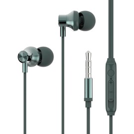 Selna Wired Earphones Hi-Fi Sound Headphones Compatible with Motorola Moto G Stylus 5G (2024,2023,2022,2021,2020), Handsfree Mic Headset Metal Earbuds in-ear Earpieces Microphone, Gray