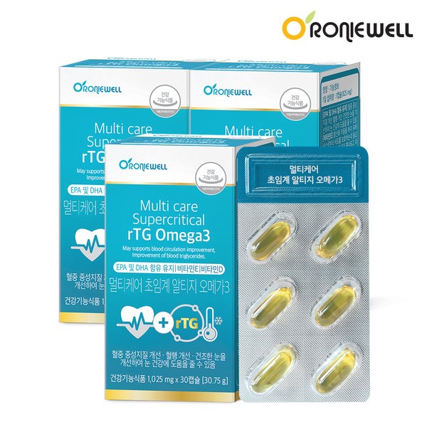 Roniwell Multicare Supercritical Altige Omega 3 30 capsules x 3 (total 3 months supply) / 로니웰  멀티케어 초임계 알티지 오메가3 30캡슐 x 3개 (총 3개월분)