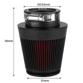 NIBBI Racing Motorcycle CNC 54MM Air Filter Round Tapered,Universal Air Filters for Dirt Bike ATV Quad Go Kart Pit Dirt Bike Parts