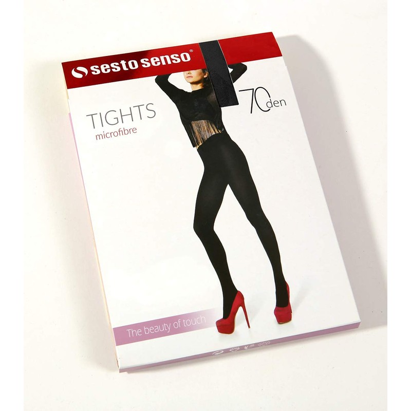 sesto senso Women's Tights Opaque Microfibre 70 Denier, black