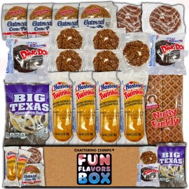 Fun Flavors Box Danish, Cookies, Cakes, Pastries, Desserts, Snack Care Package 20 Count Gift Box