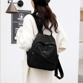 Wafybsre Backpack for Women Small, Mini Nylon Travel Backpack Purse, Shoulder Bag Cute Lightweight Daypack for Ladies (Black)