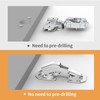 Chibery 4 Pack 90 Degree Soft Close Surface Mount Spring