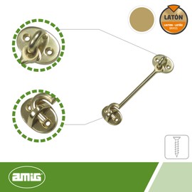 AMIG – Thresen Latch 6 – 125 Polished Brass Screen