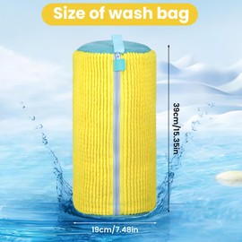 Kssvzz Shoe Washing Machine Bag, Reusable Trainer Washing Machine Bag, Laundry Shoe Bags for Washing Machine, Shoe Cleaning Bag with Zipper (Yellow)