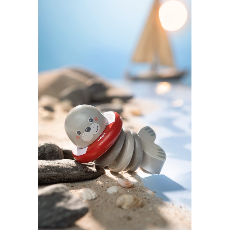 HABA 306691 Rattling Figure Seal, Grasping Toy from 6 Months,