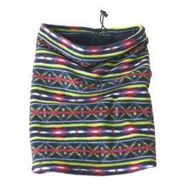 LIMITED SELECT Men's Women's Long Length Neck Gaiter, Warm Boa Back Neck Warmer, Fleece, E-Native pattern