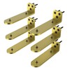 Neevolve Floating Shelf Bracket, 6 Inch 6PACK Gold Heavy Duty