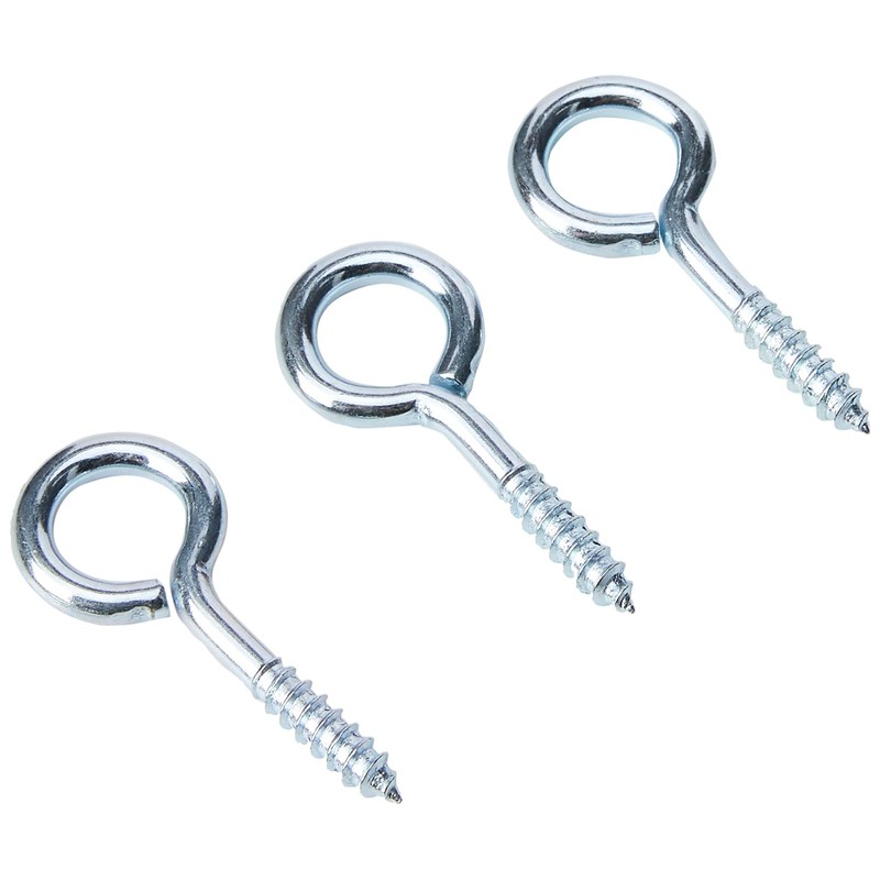Merriway® BH01145 (25 Pcs) Zinc Plated Steel Screw-In Eyes, 40