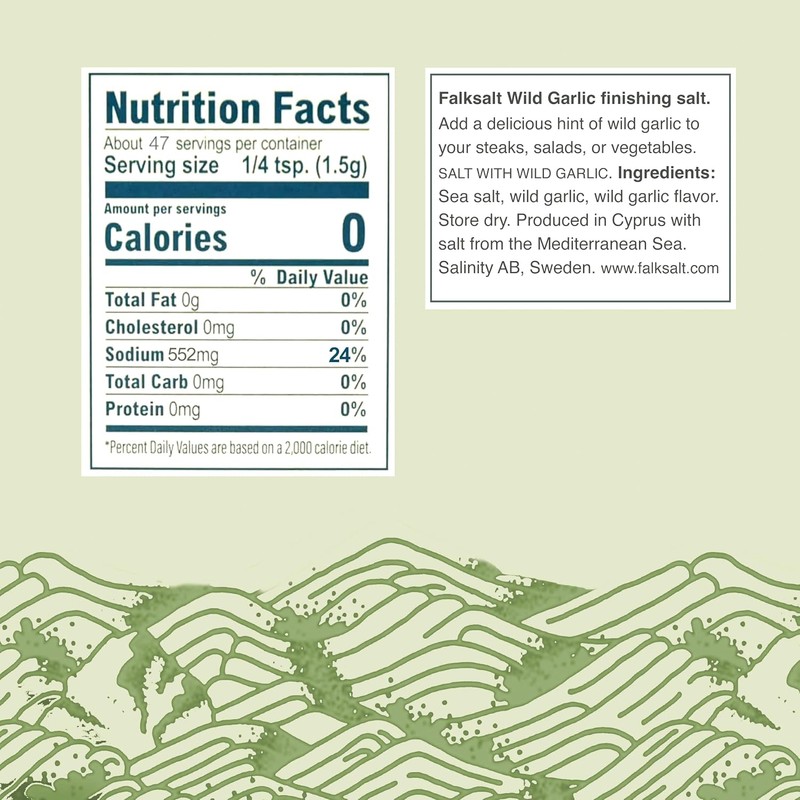 FALKSALT | Wild Garlic Salt Flakes 2.47oz. | Gourmet Finishing