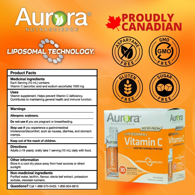 Aurora Nutrascience Aurora Nutrascience Liposomal Vitamin C 1000mg | Immune