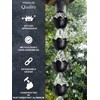 Monarch Rain Chains Aluminum Lotus Black Rain Chains for Gutters