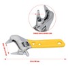 GETUHAND Extra Slim Jaw 4-Inch/5-Inch Adjustable Wrench, Black, Metal