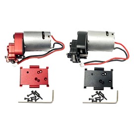 tieedhfu 370 Motor 34T Gear Box Transmission for HobbyPlus 1/18 CR18P Rock Van Performance 330 Boost Upgrade for Hobby Plus 1/18, Red