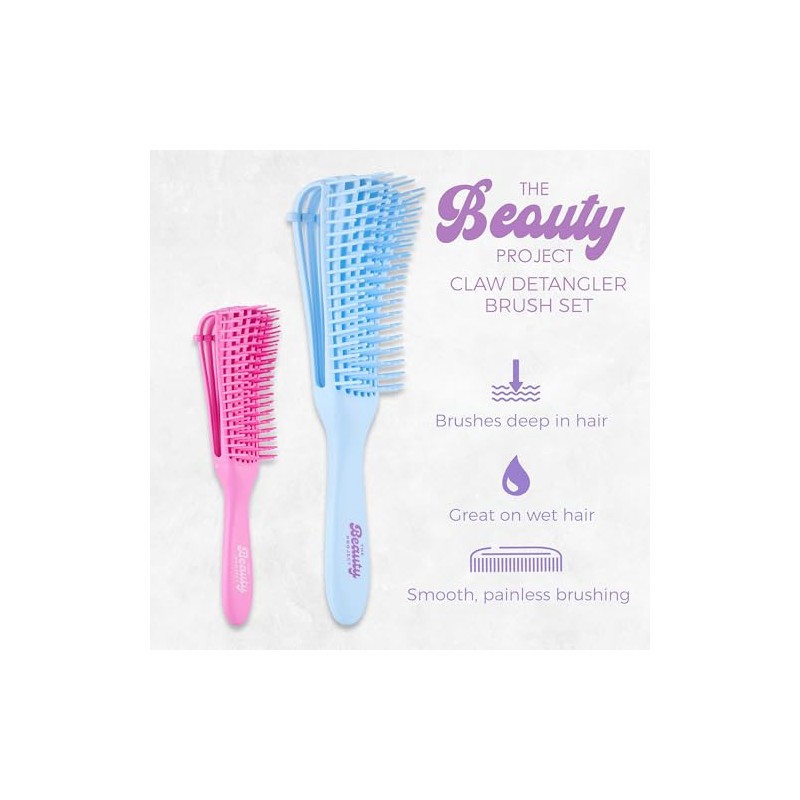 Pack De 2 Cepillos Desenredantes Para Todo Tipo De Cabello,