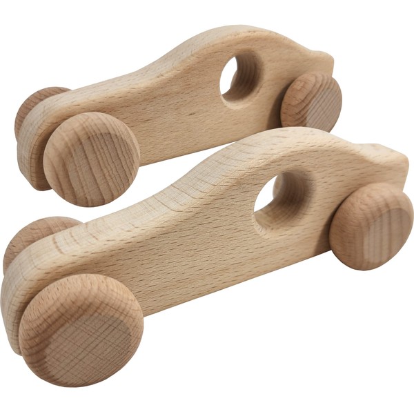Adventure Awaits! - 2 Pack - Wooden Cars for Toddlers