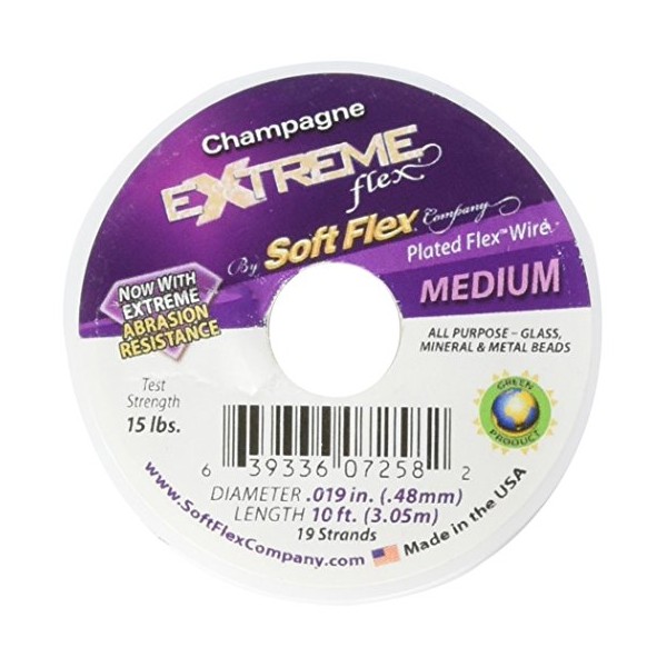 Soft Flex Extreme Flex Wire 19-Strand.019 x 10', Champagne