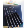 Box with 8 metallic felt pens, fine tip, different colours,
