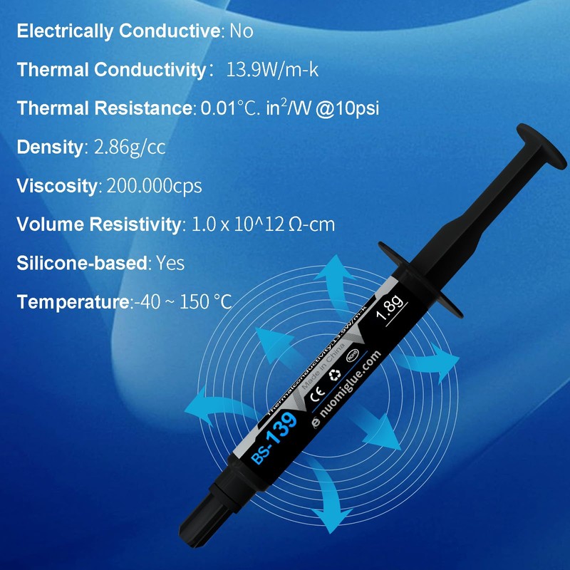 BSFF Thermal Paste, 1.8g with Toolkit CPU Paste Thermal Compound