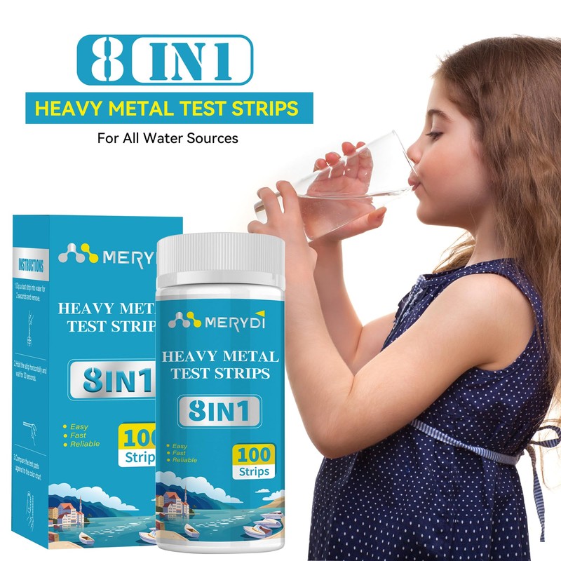 Heavy Metals Water Test Strips (8 Tests) - 100ct Home