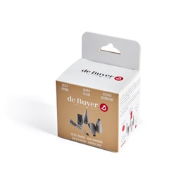 De Buyer-SET 5 VERSCHIEDENE TÜLLEN AUS EDELSTAHL-20,49 x 11,49 x 2,99 cm-2114.05