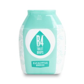 B4 Toilet Drops Toilet and Bathroom Deodorizer Drops, 2 Ounce Bottle (Eucalyptus Breeze)