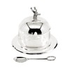 EDZARD Stag Jam Jar with Saucer and Spoon Elegant Silver-Plated